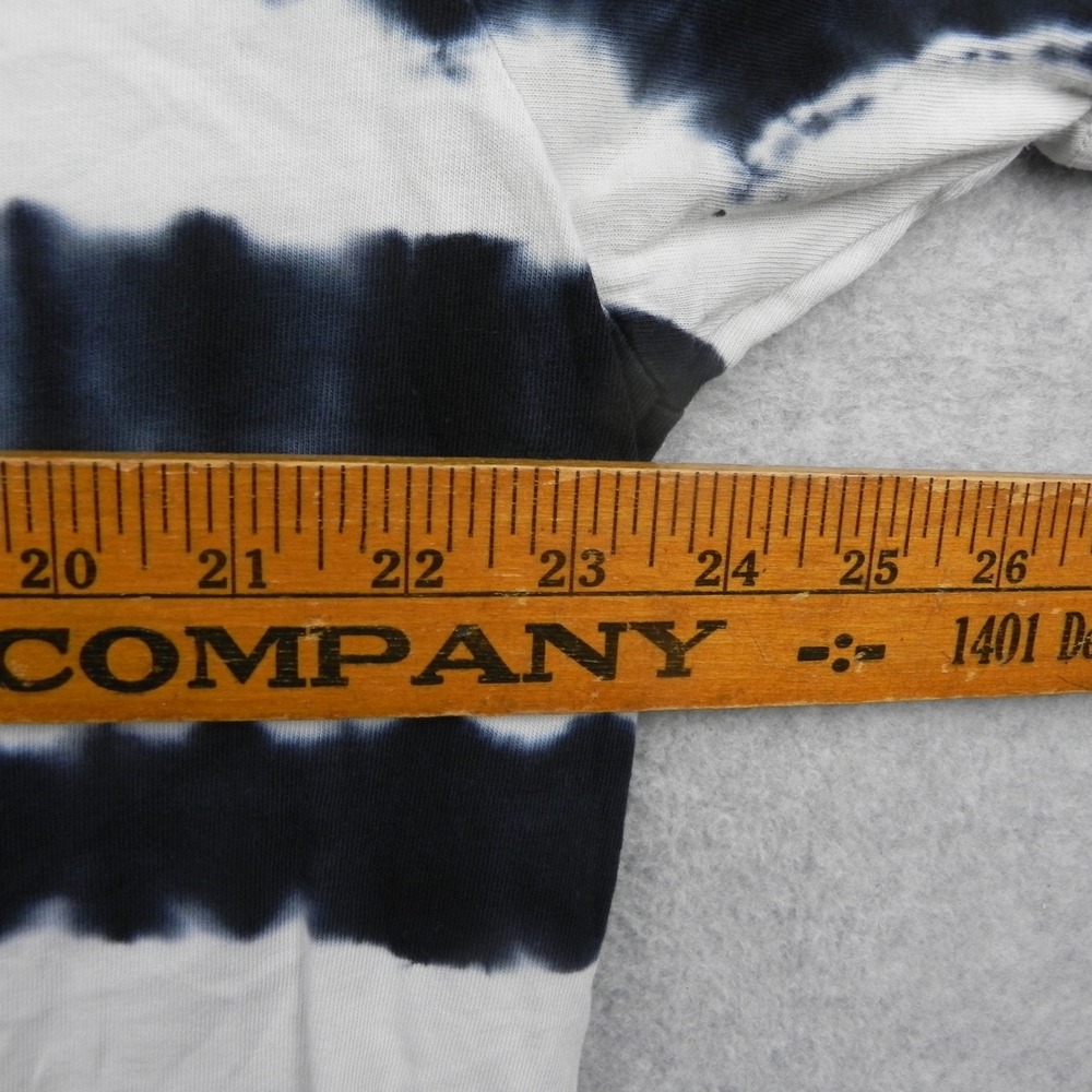 Guess Originals T-Shirt Mens Large Black White Tie Dye Striped Embroidered Logo - Picture 6 of 8